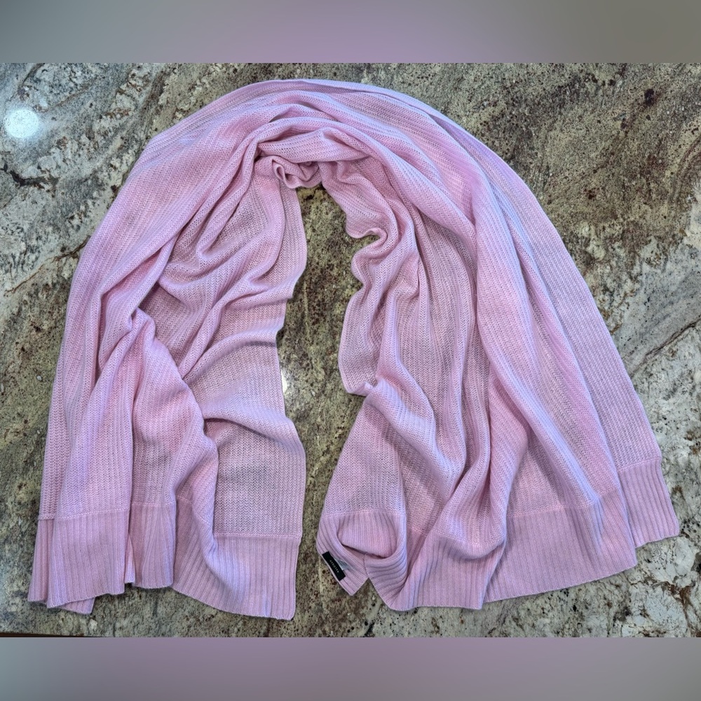 Halogen Pink Cashmere Wrap Shawl Scarf Stole